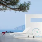 Lettino da Giardino Impilabile in Acciaio Made in Italy 2 Pezzi – Aberdeen Viadurini