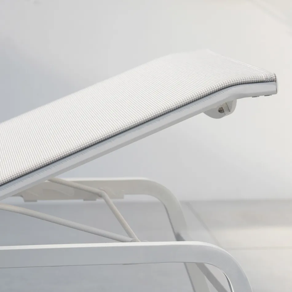 Lettino da Giardino Impilabile in Acciaio Made in Italy 2 Pezzi – Aberdeen Viadurini