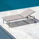 Lettino da Giardino Impilabile in Acciaio Made in Italy 2 Pezzi – Arwen Viadurini