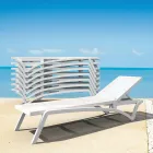 Lettino da Giardino Impilabile Polipropilene e Textilene Colorato - Artelia Viadurini