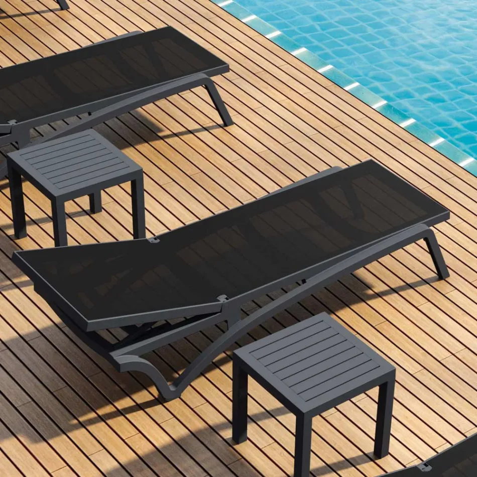 Lettino da Giardino Impilabile Polipropilene e Textilene Colorato - Artelia Viadurini