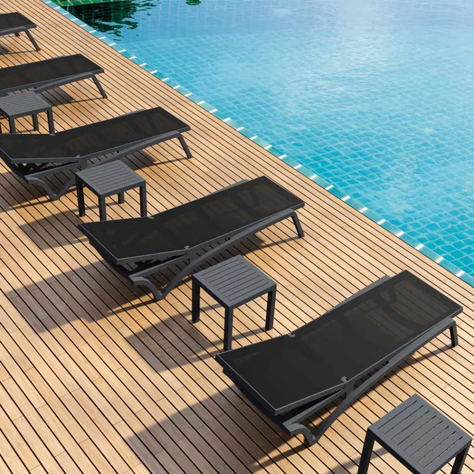 Lettino da Giardino Impilabile Polipropilene e Textilene Colorato - Artelia Viadurini