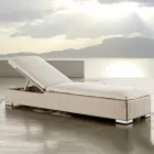 Lettino da Giardino in Polyrattan Intrecciato a Mano – Experia Viadurini