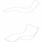 Lettino da giardino Surf by Vondom, design moderno in polietilene Viadurini