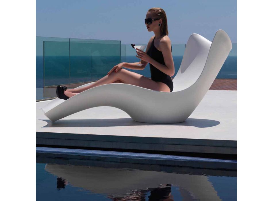 Lettino da giardino Surf by Vondom, design moderno in polietilene Viadurini