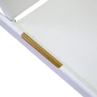 Lettino in Alluminio e Textilene con Inserto in Polywood - Inchiostro Viadurini