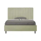 Letto 120x200 cm Microfibra con Linee Verticali Simmetriche Made in Italy - Guanto Viadurini