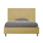 Letto 120x200 cm Microfibra con Linee Verticali Simmetriche Made in Italy - Guanto Viadurini