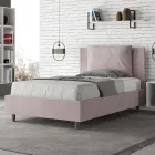 Letto 120x200 cm Testata con Cuscinatura in Microfibra Made in Italy - Olimpiadi Viadurini