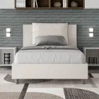 Letto 120x200 cm Testata con Cuscinatura in Similpelle Made in Italy - Olimpiadi Viadurini