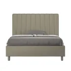 Letto 120x200 cm Testata con Linee Verticali Simmetriche Made in Italy - Guanto Viadurini