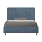 Letto 140x200 cm Microfibra con Linee Verticali Simmetriche Made in Italy - Guanto Viadurini