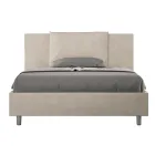 Letto 140x200 cm Testata con Cuscinatura in Microfibra Made in Italy - Olimpiadi Viadurini