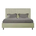 Letto 160x200 cm Microfibra con Linee Verticali Simmetriche Made in Italy - Guanto Viadurini