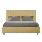 Letto 160x200 cm Microfibra con Linee Verticali Simmetriche Made in Italy - Guanto Viadurini