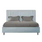 Letto 160x200 cm Microfibra con Linee Verticali Simmetriche Made in Italy - Guanto Viadurini