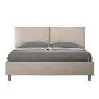 Letto 160x200 cm Testata con Cuscinatura in Microfibra Made in Italy - Olimpiadi Viadurini
