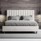 Letto 160x200 cm Testata con Linee Verticali Simmetriche Made in Italy - Guanto Viadurini