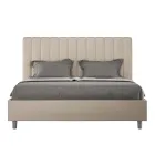 Letto 160x200 cm Testata con Linee Verticali Simmetriche Made in Italy - Guanto Viadurini