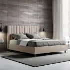 Letto 160x200 cm Testata con Linee Verticali Simmetriche Made in Italy - Guanto Viadurini