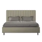 Letto 160x200 cm Testata con Linee Verticali Simmetriche Made in Italy - Guanto Viadurini