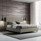 Letto 160x200 cm Testata con Linee Verticali Simmetriche Made in Italy - Guanto Viadurini