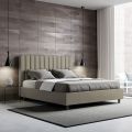 Letto 160x200 cm Testata con Linee Verticali Simmetriche Made in Italy - Guanto