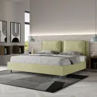 Letto 180x200 cm Testata con Cuscinatura in Microfibra Made in Italy - Olimpiadi Viadurini