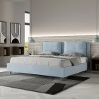 Letto 180x200 cm Testata con Cuscinatura in Microfibra Made in Italy - Olimpiadi Viadurini