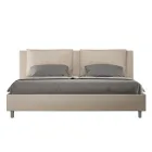 Letto 200x200 cm Testata con Cuscinatura in Similpelle Made in Italy - Olimpiadi Viadurini