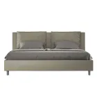 Letto 200x200 cm Testata con Cuscinatura in Similpelle Made in Italy - Olimpiadi Viadurini