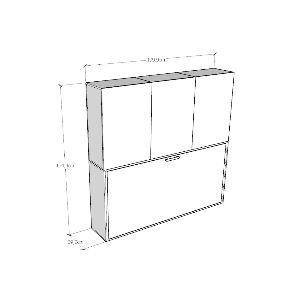 Letto a Scomparsa Singolo in Diverse Composizioni - Collaborativo Viadurini