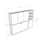 Letto a Scomparsa Singolo in Diverse Composizioni - Collaborativo Viadurini