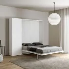 Letto a Una Piazza e Mezza a Scomparsa Verticale con Colonna - Magicompare Viadurini