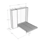 Letto Alla Francese a Scomparsa Verticale con Colonna - Magicompare Viadurini