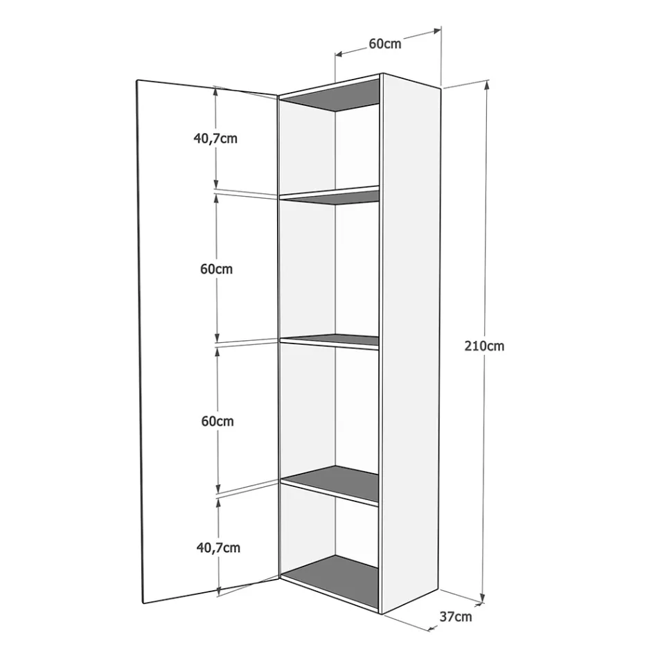 Letto Alla Francese a Scomparsa Verticale con Colonna - Magicompare Viadurini