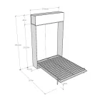 Letto Alla Francese a Scomparsa Verticale con Pensile - Magicompare Viadurini
