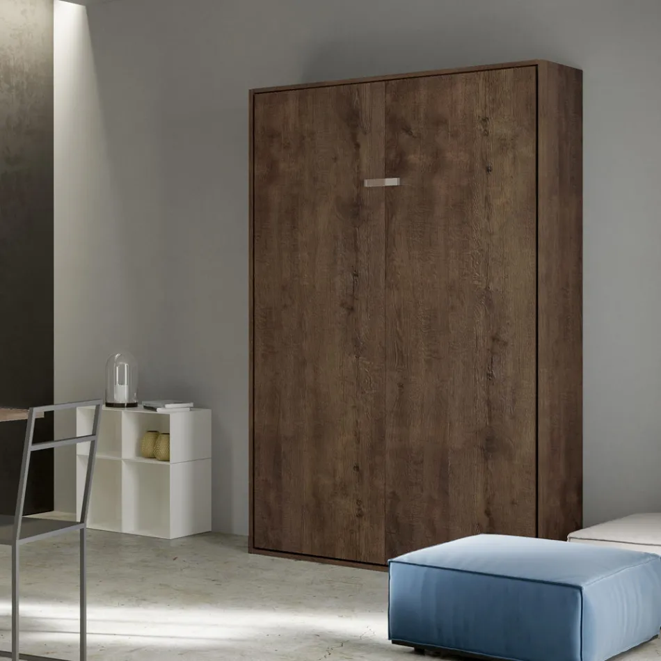 Letto Alla Francese a Scomparsa Verticale in Diverse Finiture - Magicompare Viadurini