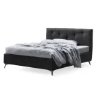 Letto Matrimoniale 160x190 con Cordonature Verticali a Sbalzo - Maschera Viadurini