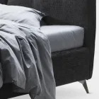 Letto Matrimoniale 160x190 con Cordonature Verticali a Sbalzo - Maschera Viadurini