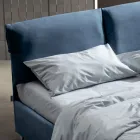 Letto Matrimoniale 160x190 con Cuscini che Avvolgono l'Intera Testata - Charme Viadurini
