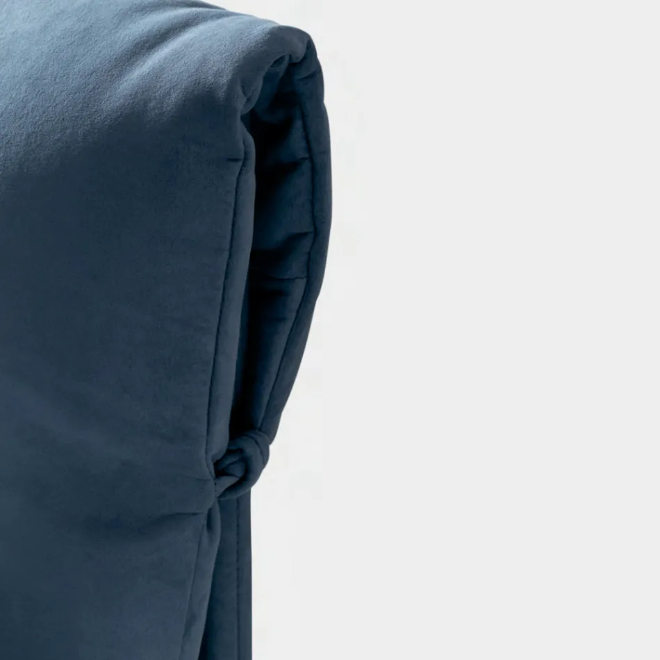 Letto Matrimoniale 160x190 con Cuscini che Avvolgono l'Intera Testata - Charme Viadurini