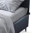 Letto Matrimoniale 160x190 con Cuscini che Avvolgono l'Intera Testata - Charme Viadurini