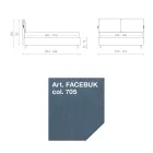 Letto Matrimoniale 160x190 con Cuscini che Avvolgono l'Intera Testata - Charme Viadurini