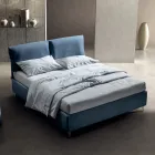 Letto Matrimoniale 160x190 con Cuscini che Avvolgono l'Intera Testata - Charme Viadurini