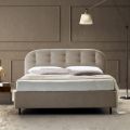 Letto Matrimoniale 160x190 con Linee Ricurve e Bottoni Made in Italy - Oriente