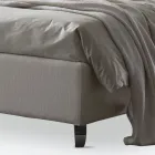 Letto Matrimoniale 160x190 con Profili Cordonati Obliqui nella Testata - Euforie Viadurini