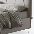 Letto Matrimoniale 160x190 con Profili Cordonati Obliqui nella Testata - Euforie Viadurini