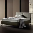Letto Matrimoniale 160x190 con Testata Divisa Centralmente Made in Italy - Celesti Viadurini