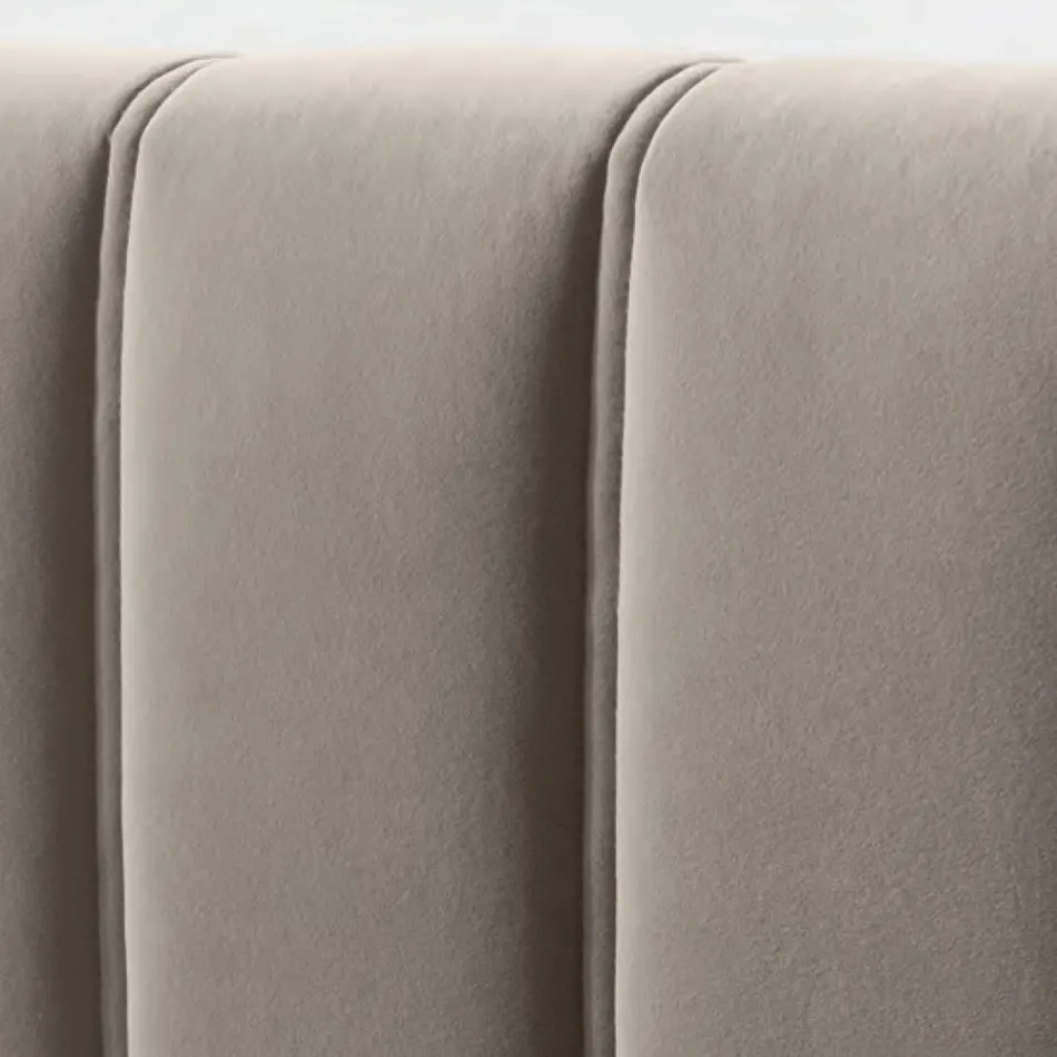 Letto Matrimoniale 160x190 con Trapuntatura a Fasce Larghe Verticali - Magan Viadurini